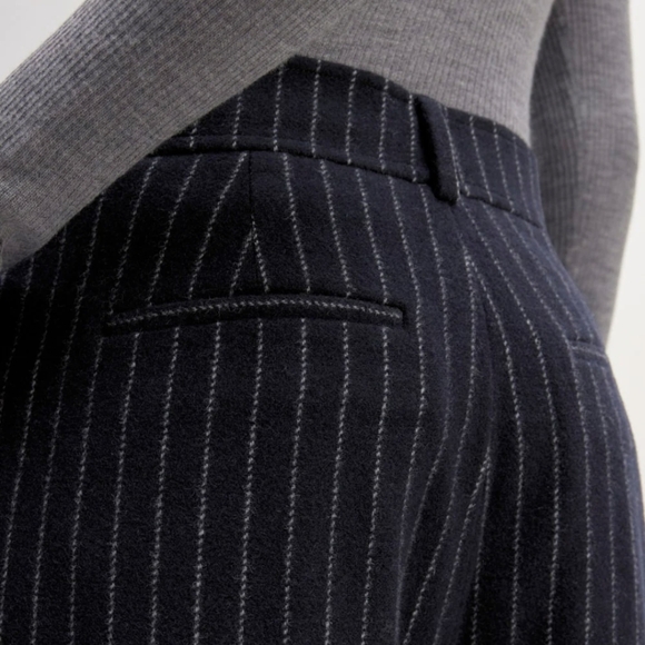 EVERLANE The ReWool® Way-High Drape Pinstripe Pant - Picture 8 of 13